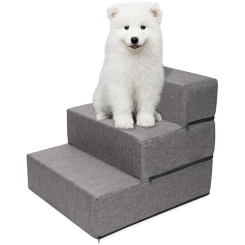 image:imageElevon Folding Pet Ramp 62 Inch Ramp Black3Step Gray