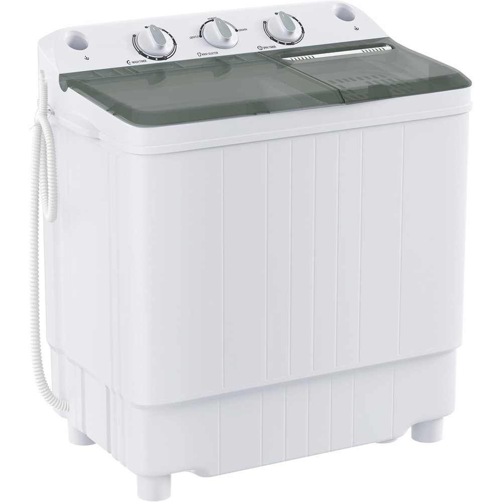 image:imageElevon Portable Washing machine 20lbs Mini Compact Laundry Washing Machine Twin Tub 12lbs Washer amp 8lbs Spinner Clothes Washer Machine with Drain Pump for Apartment Dormitory and RVs10LBS