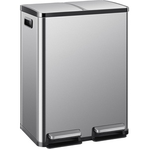 image:imageElevon Kitchen Trash Can with Lid 2 x 8 Gallon Garbage Can with SoftClose Foot Pedal and Removable Inner Bucket 60 Liter Large Stainless Waste Bin for Bathroom Bedroom Home Office28 Gallon
