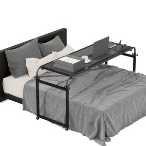 image:imageElevon Overbed Table with Wheels Desk Over Bed King Queen Laptop Wheels Black