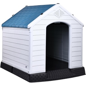 image:imageElevon Plastic Dog House Insulated Doghouse Puppy Shelter Water Resistant Easy Assembly Sturdy Dog Kennel with Elevated Floor and Air Vents Ventilate for Small to Large Sized Dogs 41Inch Blue35 Inch