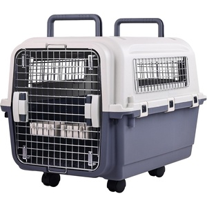 image:imageElevon Plastic Kennels Pet Carrier Rolling Plastic Airline Approved Wire Door Travel Dog Crate Large 307 L x 213 W x 228 HRetail Package