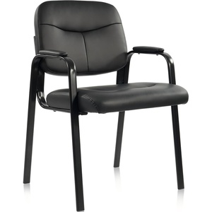image:imageElevon Waiting Room Chairs No Wheels Set of 4 Leather Stationary Office Reception Guest Chair with Padded Arms for Elderly Desk Conference Room Lobby Table Side Salon1PackBlack