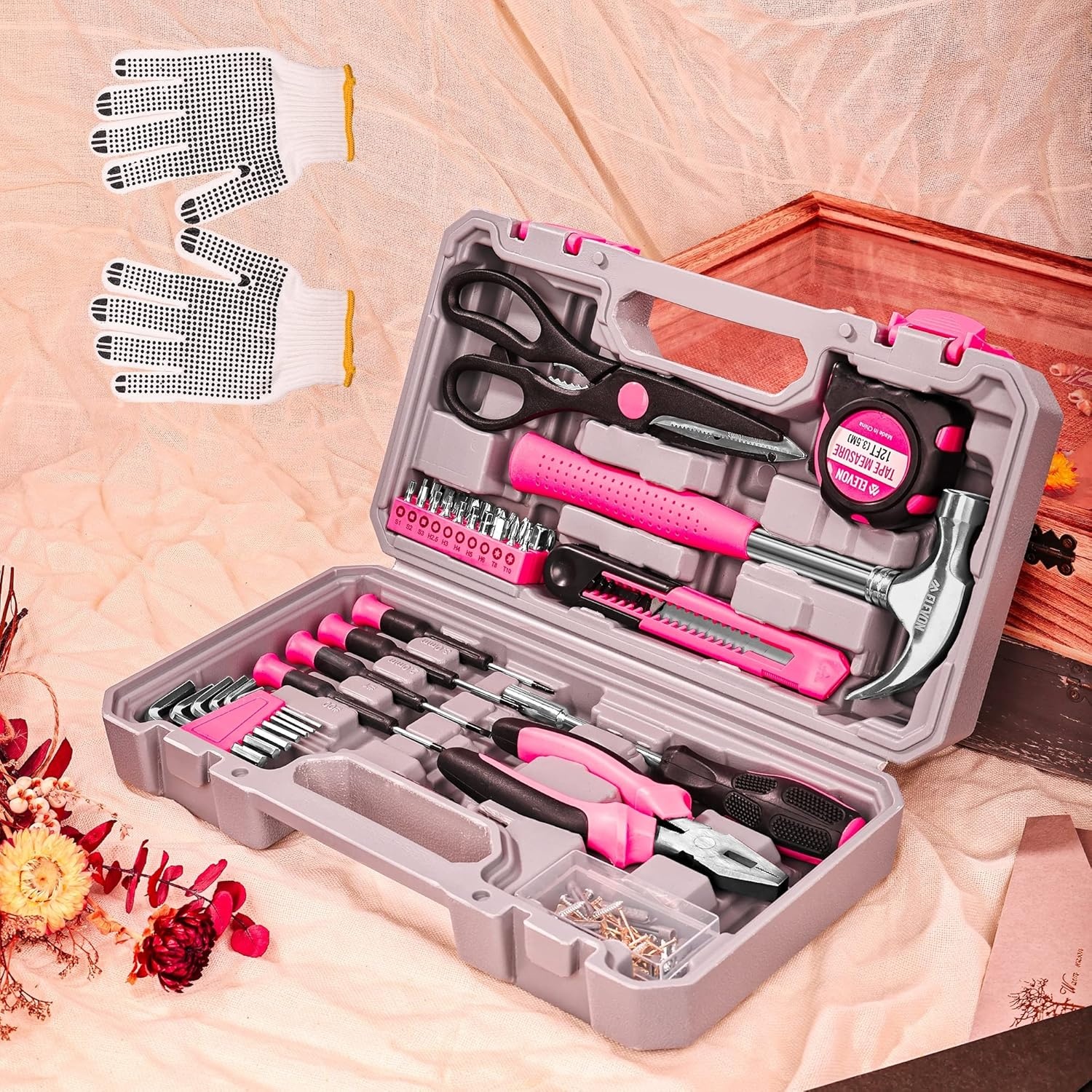image:imageELEVON Home Repair Tool Kit Socket Wrench General Home Auto Repair Tool Combination Package Mixed Tool Set Hand Tool Kit with Toolbox Storage Case 232 Piece131 PCS