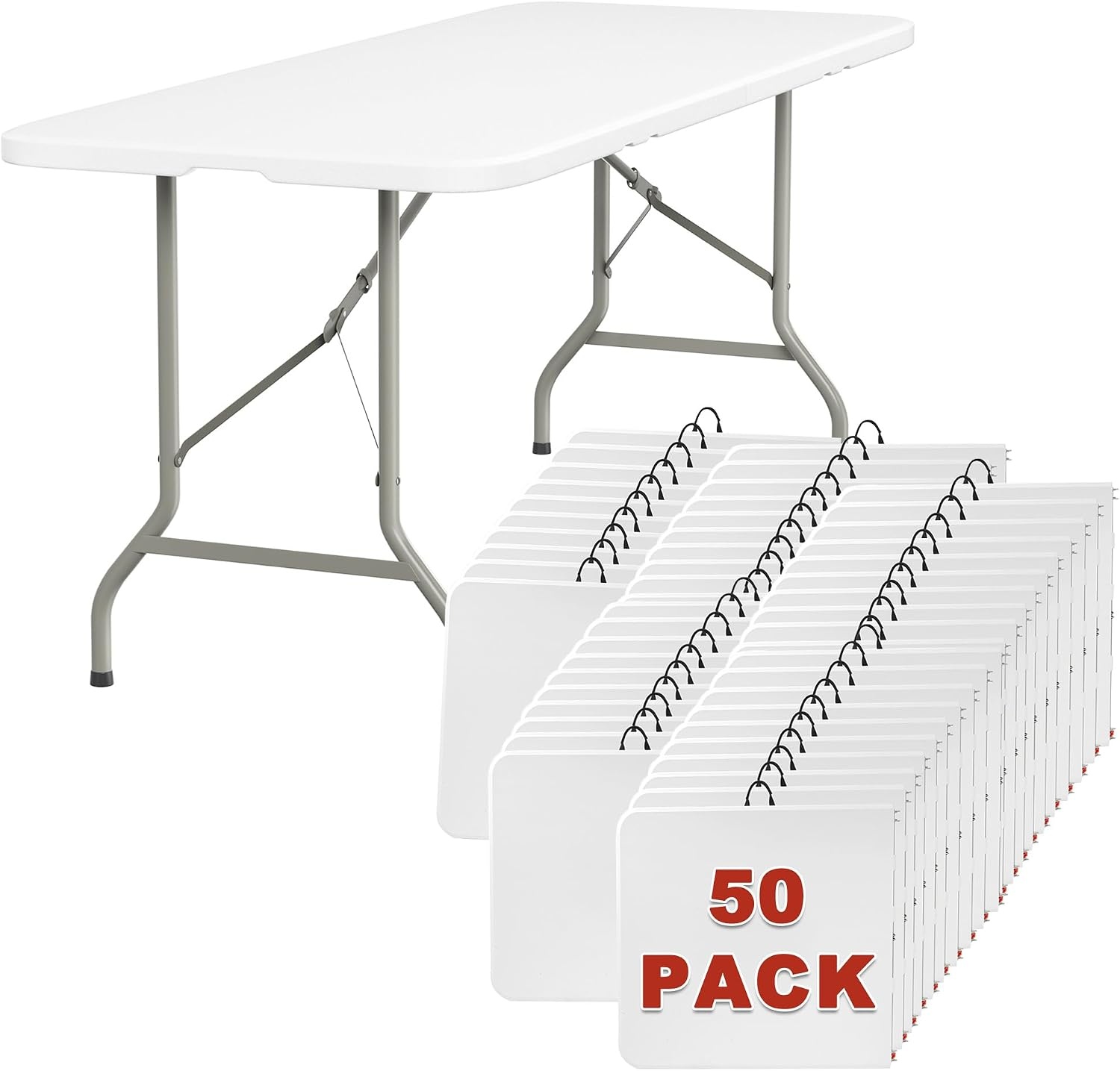 image:imageElevon Folding Table 4 Feet Heavy Duty FoldinHalf Utility Table Indoor Outdoor for Camping Picnic Party6 feet