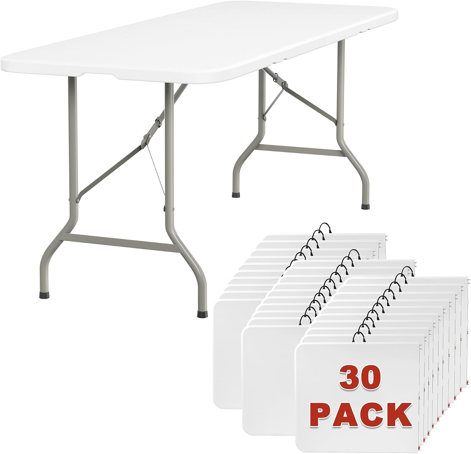 image:imageElevon Folding Table 4 Feet Heavy Duty FoldinHalf Utility Table Indoor Outdoor for Camping Picnic Party6 feet