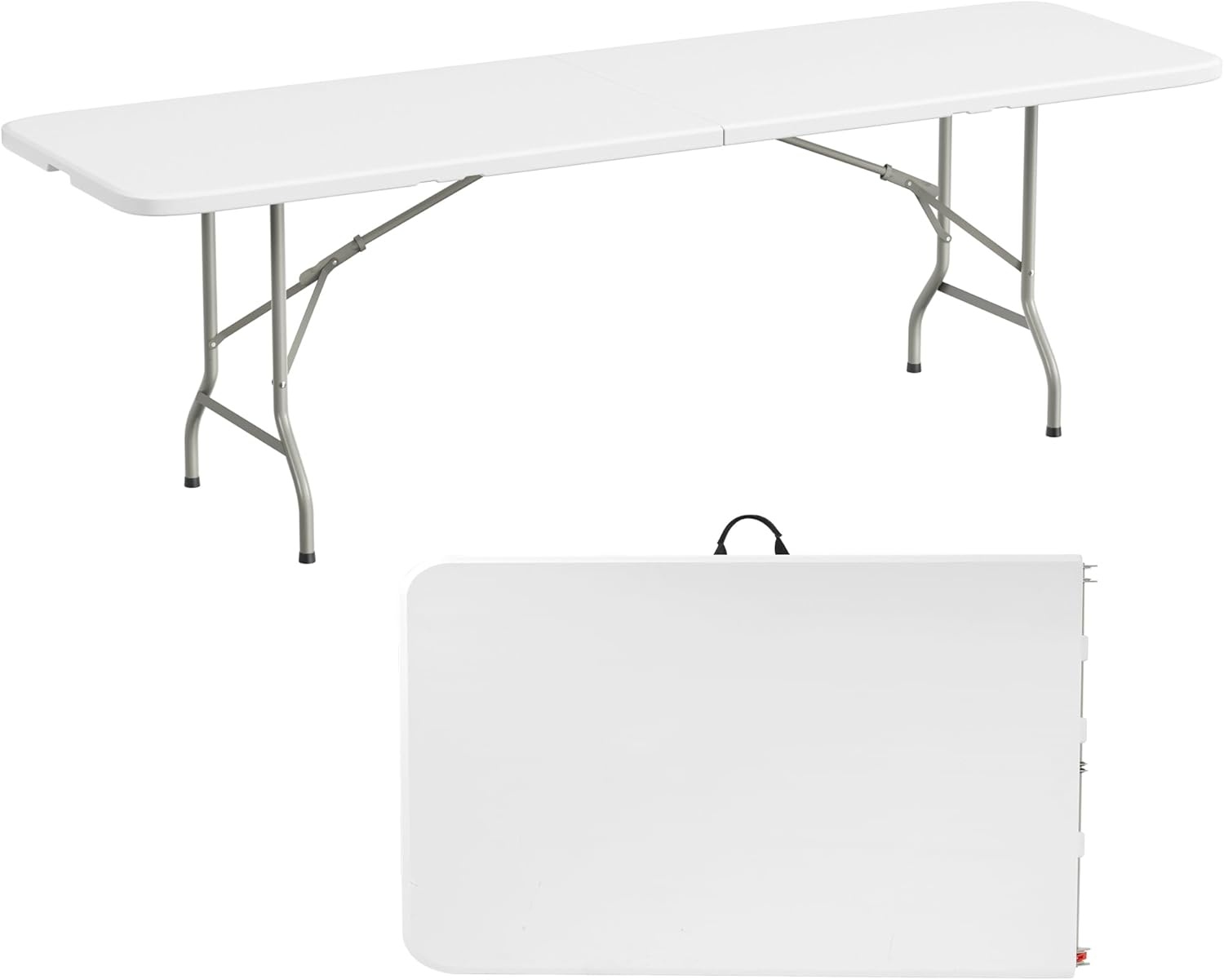 image:imageElevon Folding Table 4 Feet Heavy Duty FoldinHalf Utility Table Indoor Outdoor for Camping Picnic Party8 feet
