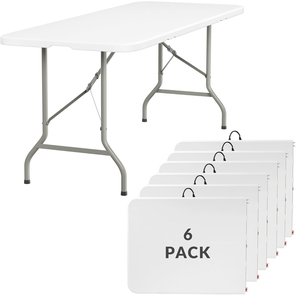 image:imageElevon Folding Table 4 Feet Heavy Duty FoldinHalf Utility Table Indoor Outdoor for Camping Picnic Party6 feet