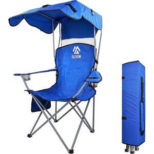 image:imageElevon Canopy Chair Folding Camping Recliner Support with Carrying Bag BlueBlue