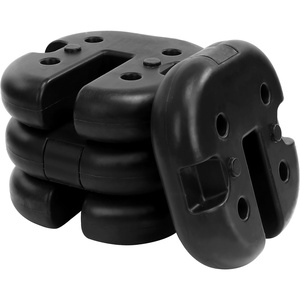 image:imageElevon Canopy Weights Set of 4 Black Plastic with NoPinch Design for Easy Installation and Removal to Secure Tents Canopies and Umbrellas at Outdoor Events 24 lbs Vinyl Shell SiSand and Cement