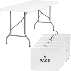 image:imageElevon Folding Table 4 Feet Heavy Duty FoldinHalf Utility Table Indoor Outdoor for Camping Picnic Party6 feet