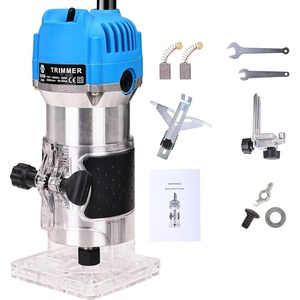 image:imageElevon Wood Router Laminate Milling Engraving Hand Machine Joiner Tool Electric Trimmer 800W 110V Compact Palm Router Woodworking Tools for Woodworking Edge Guide and Roller Guide 26PCS11PCS